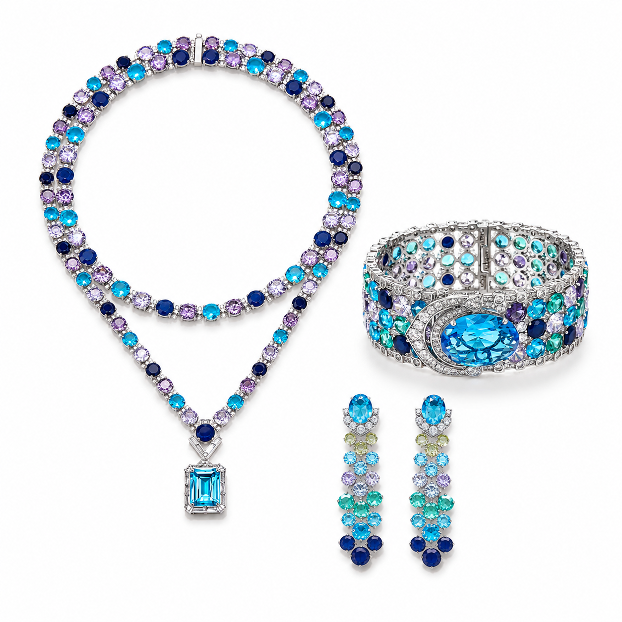 Capri Blueina Zircona Set