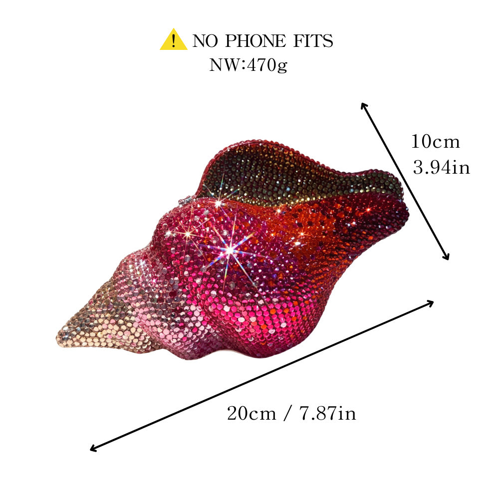 conch clutch | premuim rhinestones
